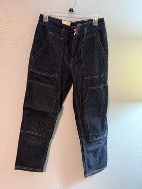 Pilcro Dark Blue patch jeans